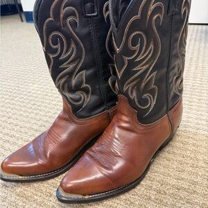 Laredo Black and Brown Cowboy Boots
